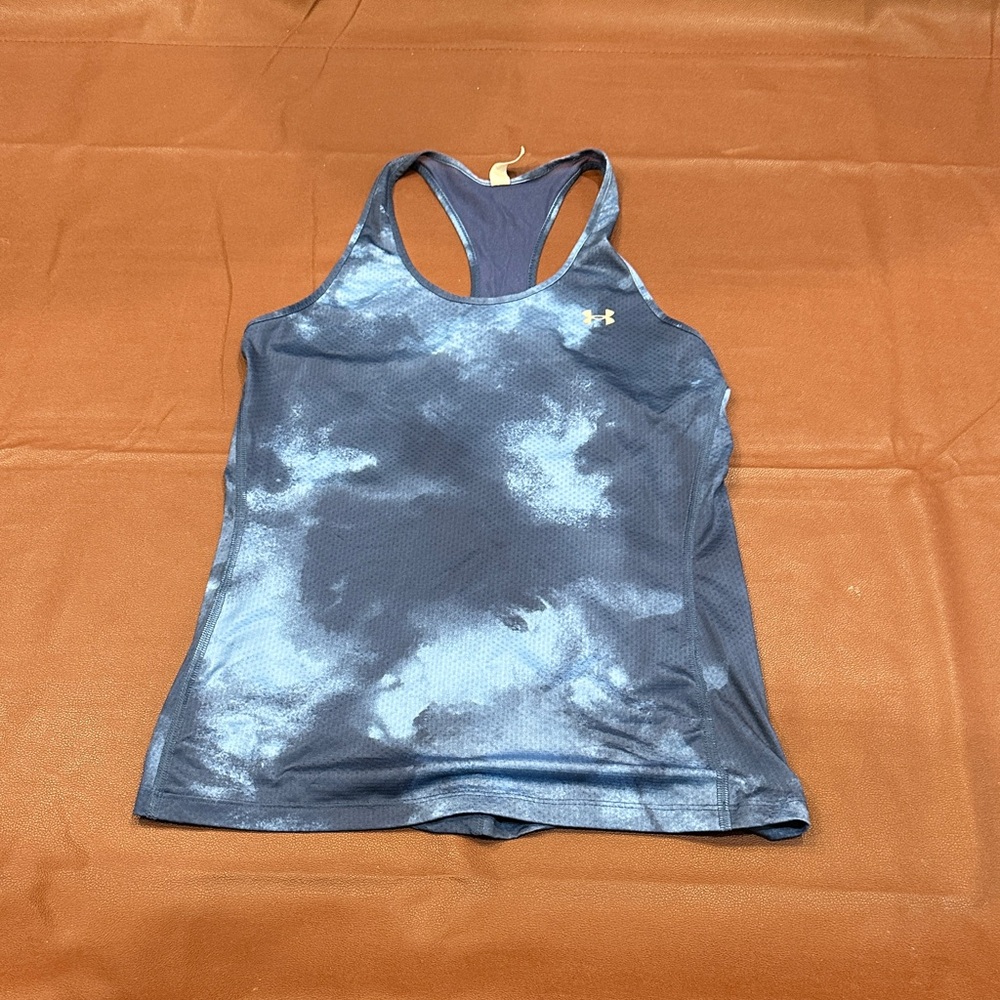 Under Armour Women’s Black and Gray Tie-Dye Racerback Tank